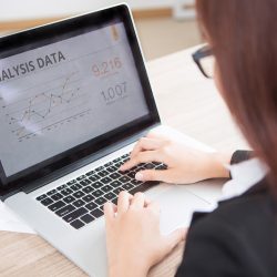 Business Woman Working on Laptop