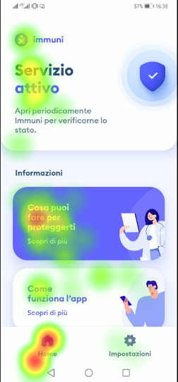 user experience test su app immuni per covid19