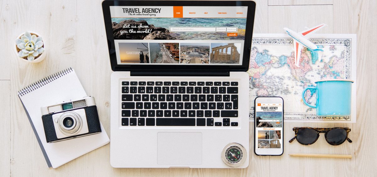 devices with travel agency responsive web