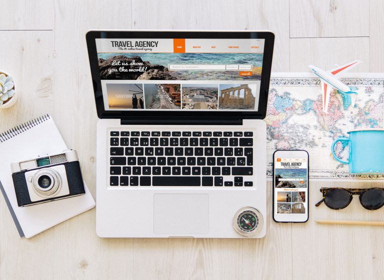 devices with travel agency responsive web