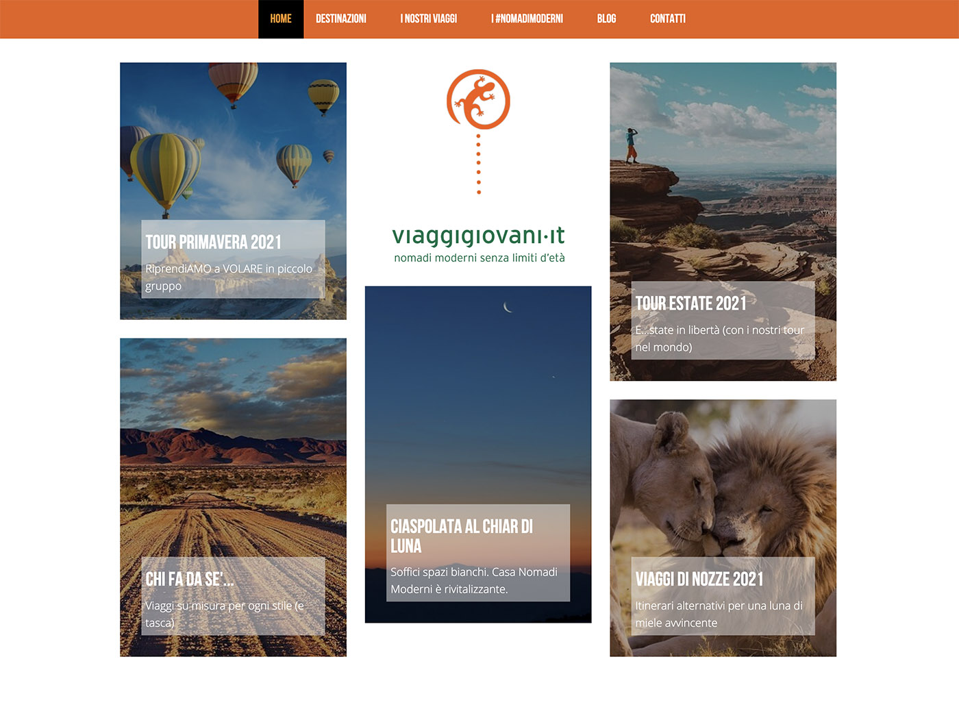 viaggigiovani landing page website