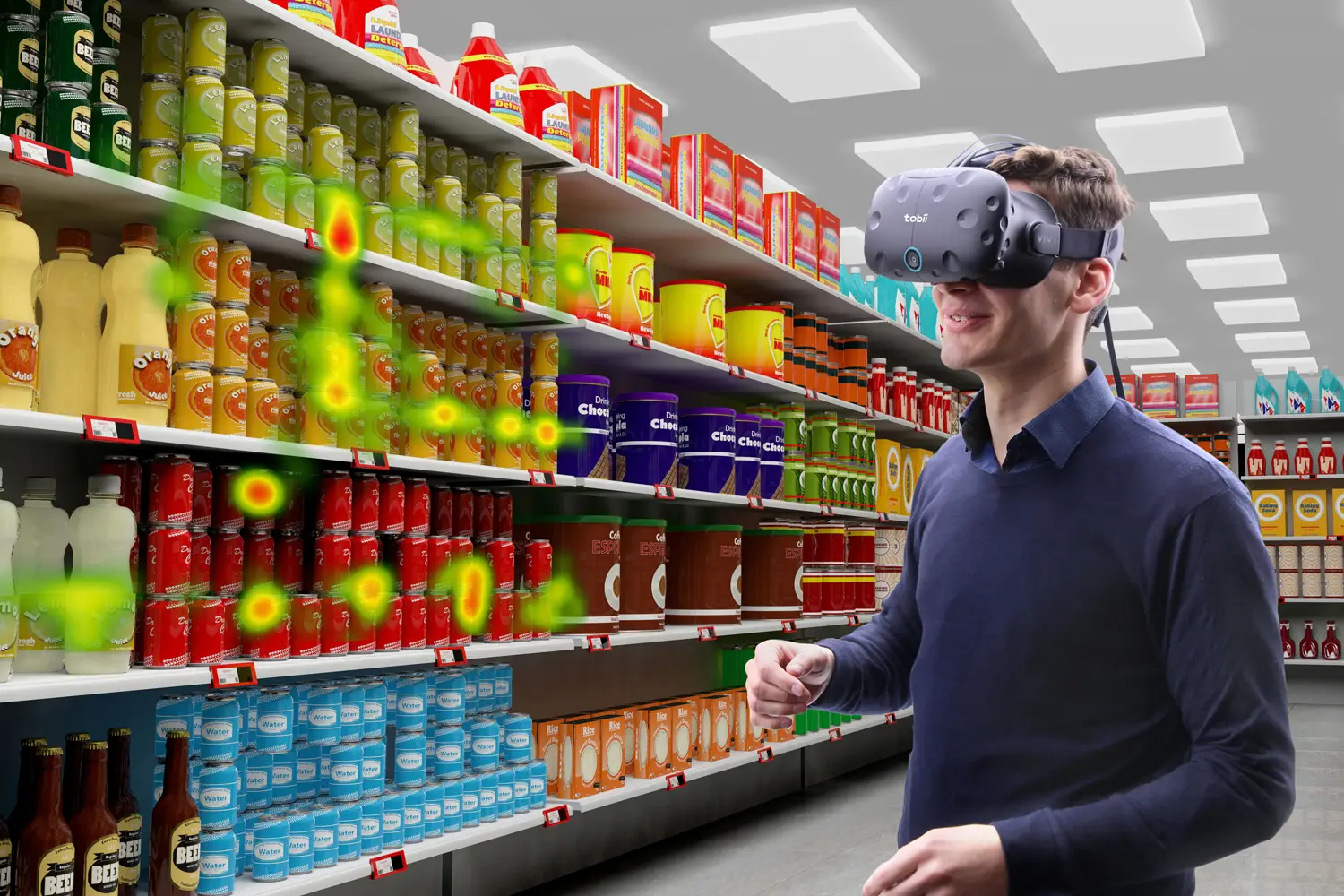 Tobii Pro eye tracking ntegrated HTC Vive shopper