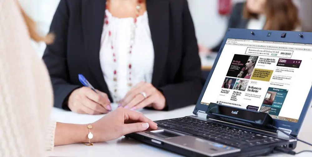 Tobii Pro Xseries on a laptop