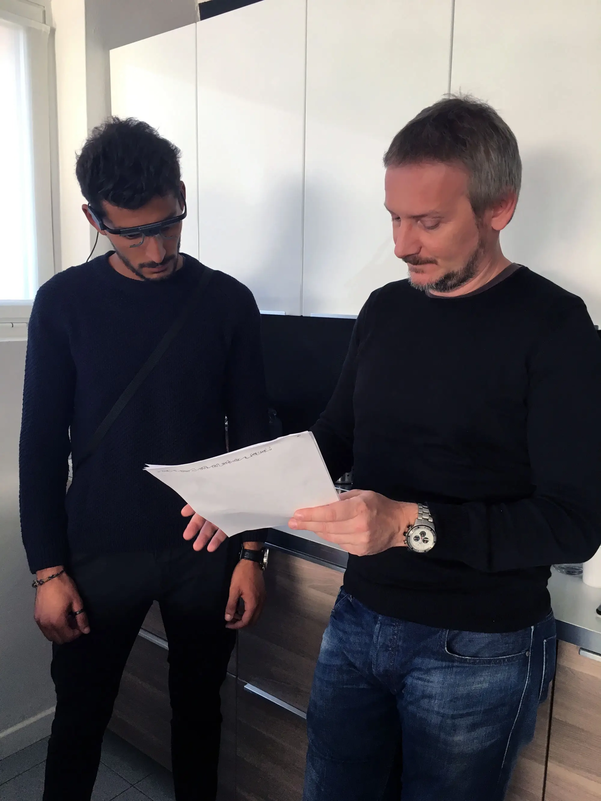 two men testing glasses 2 usability