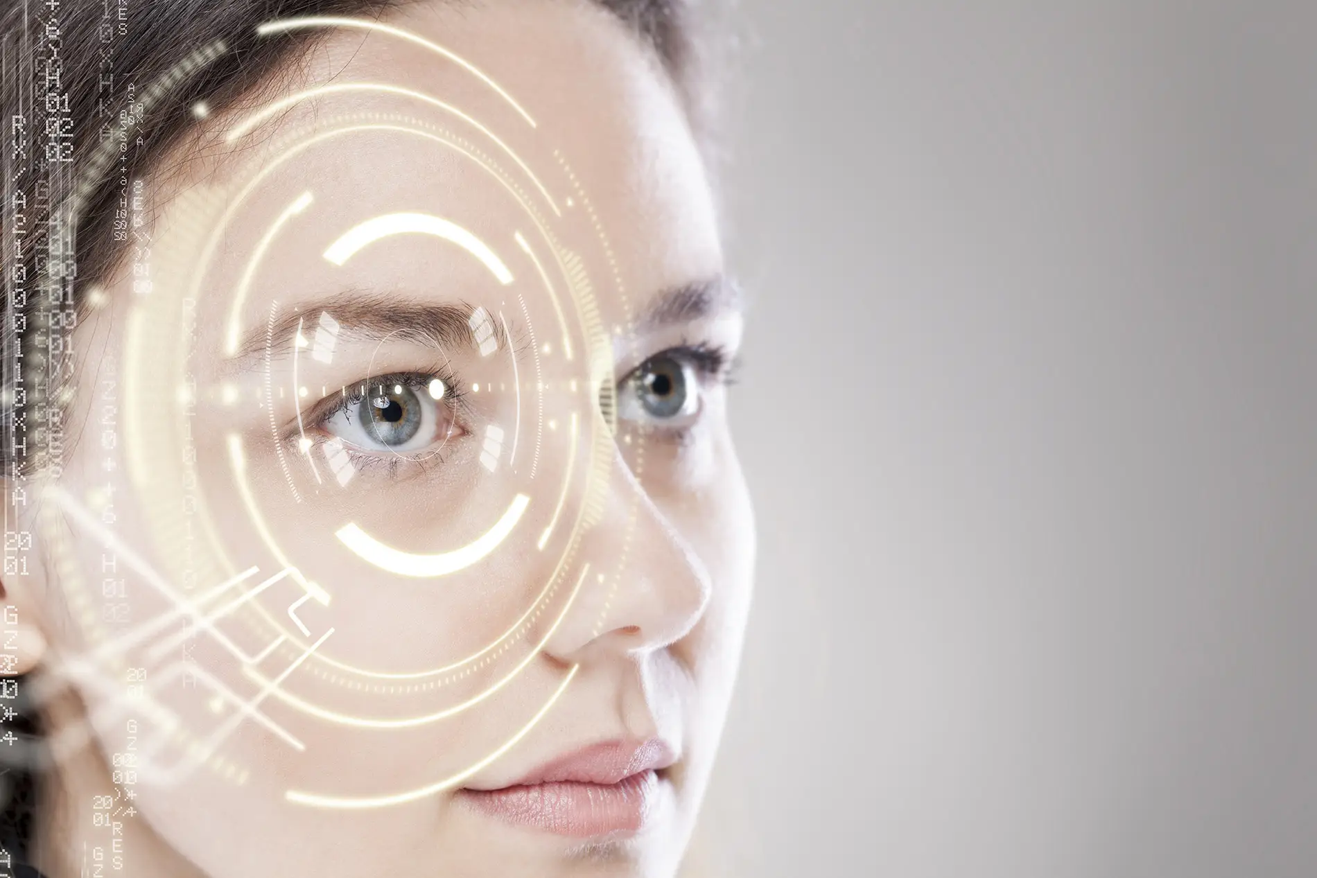 woman gaze the future technology of eye tracking