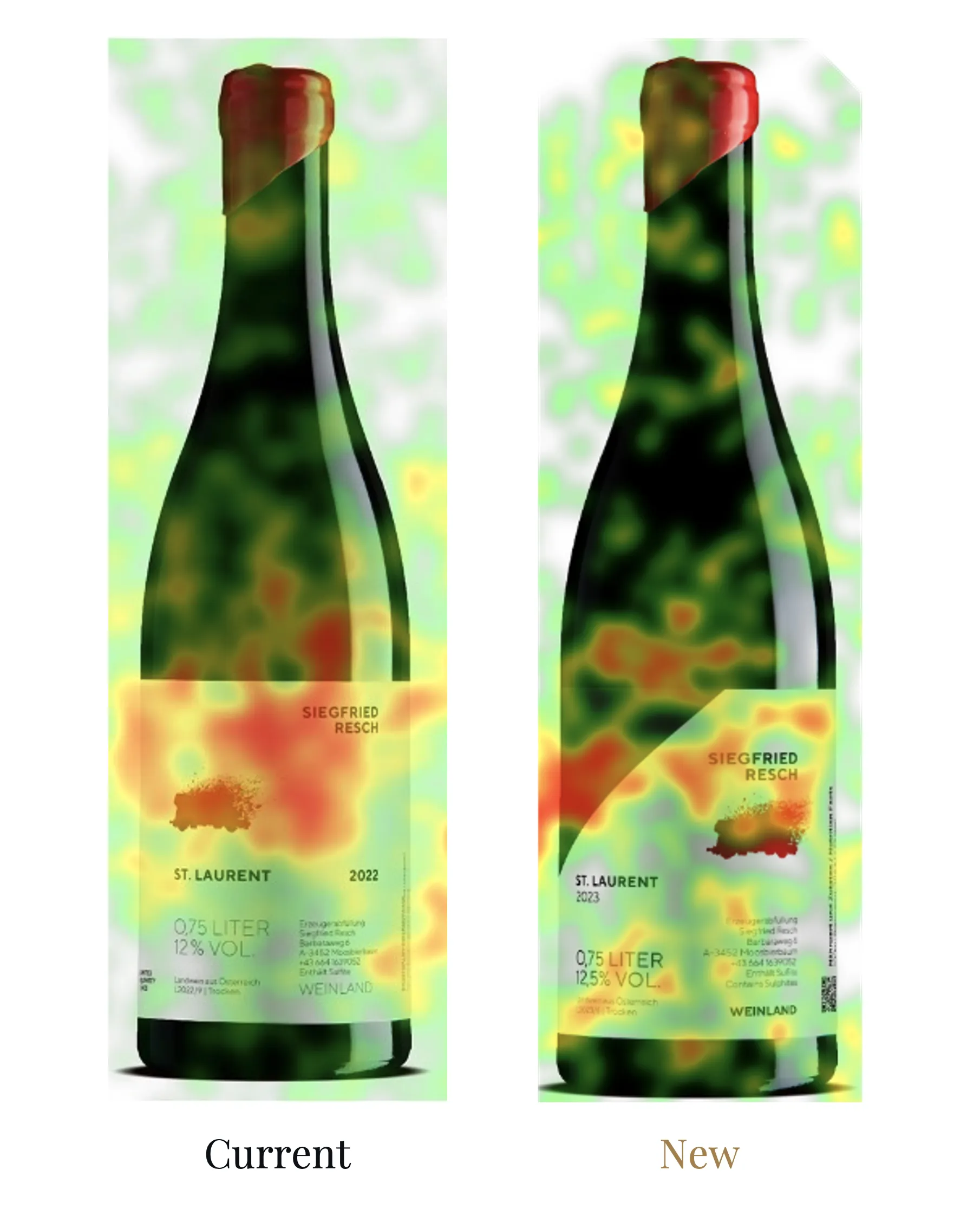 resch heatmap confronto label bottiglie
